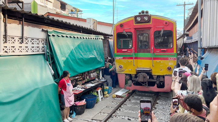 Samut Songkram with train